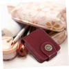 Small Blue PU Lipstick Case with Mirror for Travel view 3
