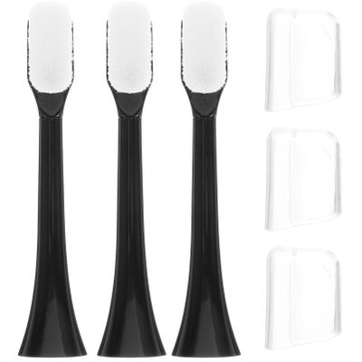 Electric Toothbrush Replacement Heads, Black, Soft PP Nylon