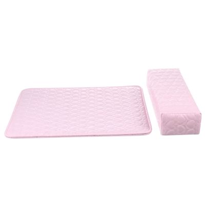 PU Leather and Foam Nail Hand Rest Cushions, 2-Pack, Pink