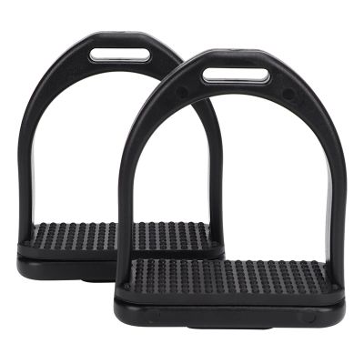 Fuchooky Professional Plastic Stirrups with Non-Slip Rubber Pads, 2-Pack