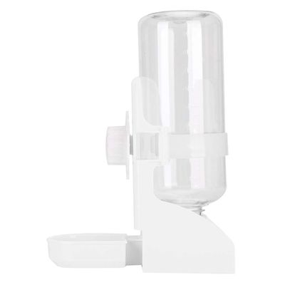 White Hanging Plastic Pet Feeder and Water Bottle