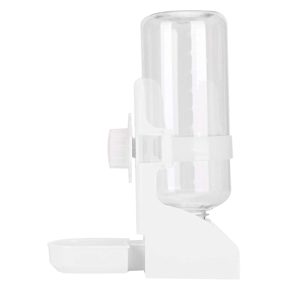 White Hanging Plastic Pet Feeder and Water Bottle
