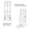 White Hanging Plastic Pet Feeder and Water Bottle view 2