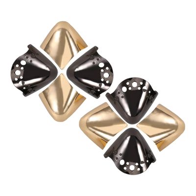 Metal Shoe Toe Replacement Caps for High Heels, 4 Pairs