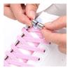 HIKOO DAILY Flat Elastic Shoelaces for Sneakers, Mesh Fabric, No-Tie, for Children and Adults, 100 cm, Black (Beige) view 2