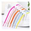 HIKOO DAILY Flat Elastic Shoelaces for Sneakers, Mesh Fabric, No-Tie, for Children and Adults, 100 cm, Black (Beige) view 4