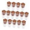 15 Clear Plastic Lip Gloss Tubes with Pink Caps view 1
