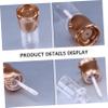 15 Clear Plastic Lip Gloss Tubes with Pink Caps view 3