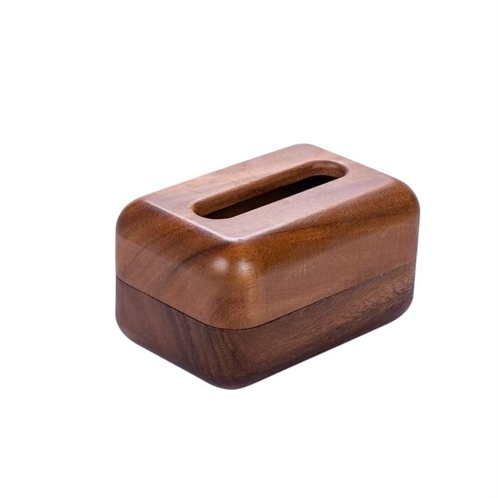 Acacia Wood Tissue Box Cover with Removable Holder