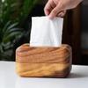 Acacia Wood Tissue Box Cover with Removable Holder view 4