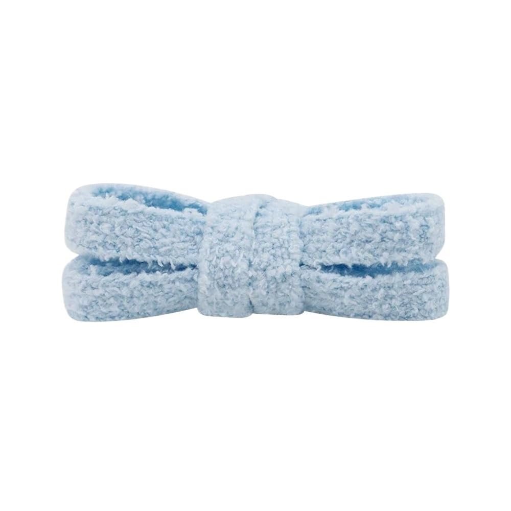 HIKOO DAILY 2 Pairs 1.5 cm Wider Plush Rope Shoelaces, Light Blue, 120 cm