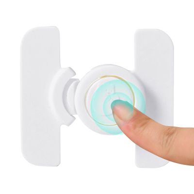 Baby Safety Fridge Lock, No-Drill Adhesive Cabinet Latch, 4-Pack