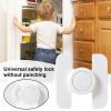 Baby Safety Fridge Lock, No-Drill Adhesive Cabinet Latch, 4-Pack view 3