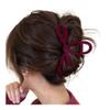 Red Velvet Bow Hair Clips for Fall and Winter, Women's French-Style Elegant Hairpin, Korean Hair Accessory (Yellow) view 1