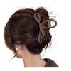 Red Velvet Bow Hair Clips for Fall and Winter, Women's French-Style Elegant Hairpin, Korean Hair Accessory (Yellow) view 2
