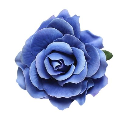 Hawaii-Style Rose Flower Hair Clips, Blue