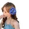Hawaii-Style Rose Flower Hair Clips, Blue view 2