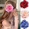 Hawaii-Style Rose Flower Hair Clips, Blue view 3