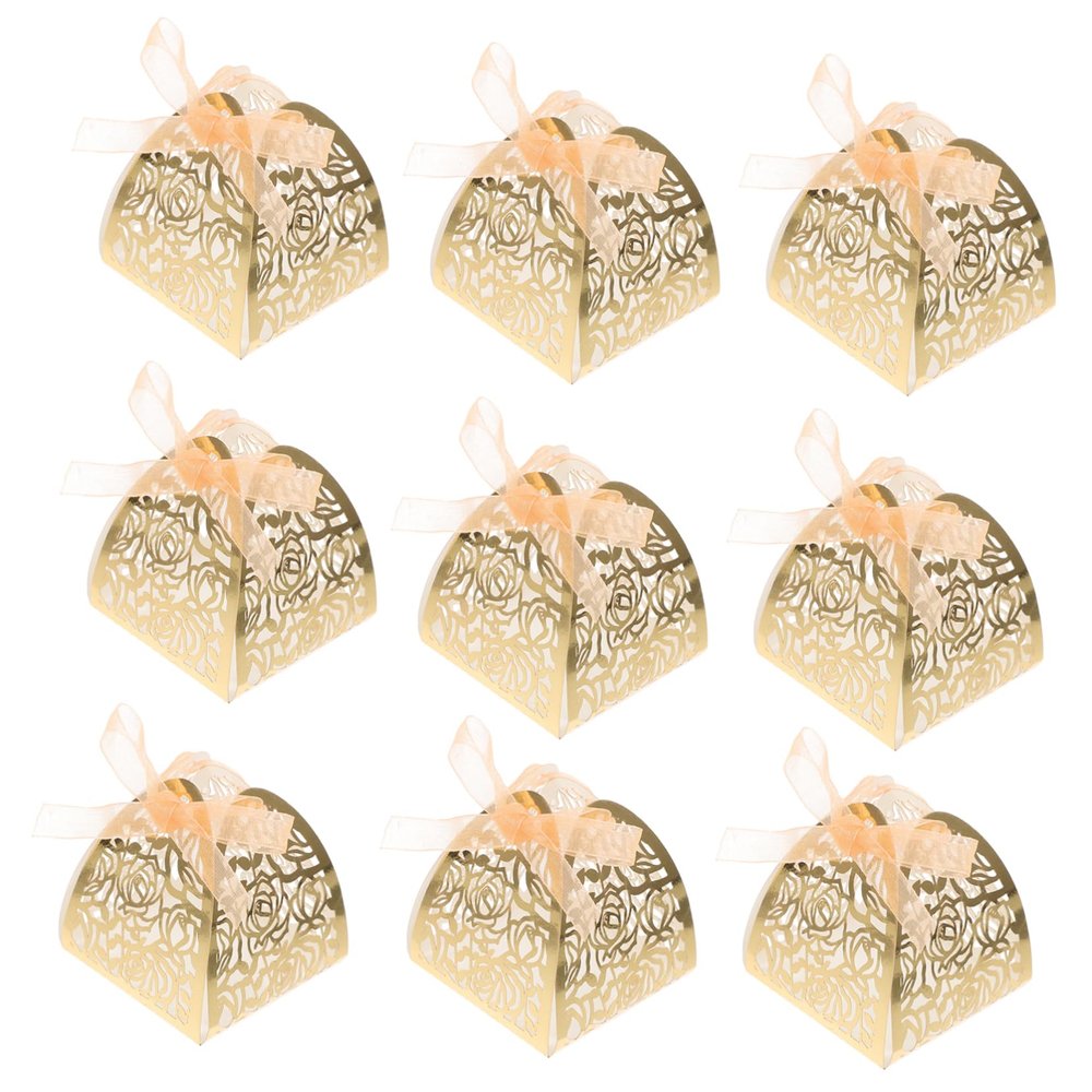 Warmhm 50-Piece Paper Chocolate Cups, Hollow Rose Truffle Liners