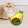 Kitten Food Bowl, Compact Cat Bowl, Modern Cat Feeder | Avocado-Shaped Cat Water Bowl, Anti-Vomit Cat Dish, Pet Accessory view 4