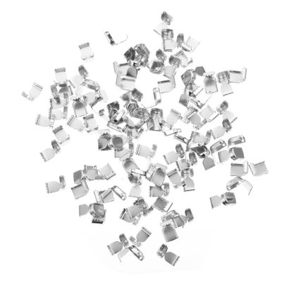Metal Shoelace Buckles, 100 Pieces, Silver