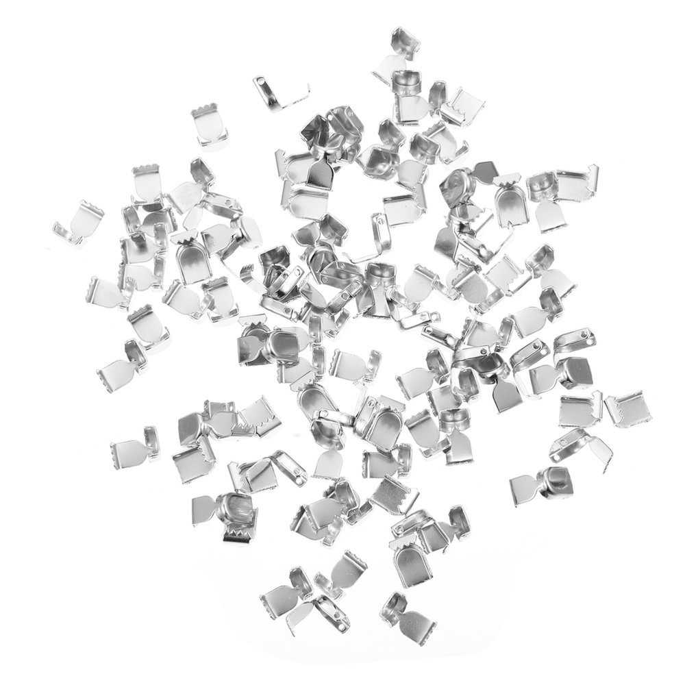 Metal Shoelace Buckles, 100 Pieces, Silver