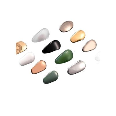 XXCLW Ceramic, Titanium & Faux Jade Clip-On Nose Pads, Y160 T Black, 4-Piece Set with Screwdriver