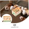 Toddmomy Wooden Food Bowl for Hamsters and Guinea Pigs view 3
