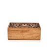 Mahasu Decorative Acacia Wood Pet Urn with Paw Print, for Dog and Cat Ashes (17.8 x 12.7 x 6.3 cm) view 3