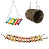 Bird Nest Swing Wooden Ladder for Parrots and Small Pets view 1