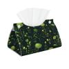 Mexpekil Rectangular Tissue Box Cover, Waterproof PU Leather, Decorative Organizer for Home, Car and Office (Light Green Plants) view 1