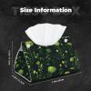 Mexpekil Rectangular Tissue Box Cover, Waterproof PU Leather, Decorative Organizer for Home, Car and Office (Light Green Plants) view 2