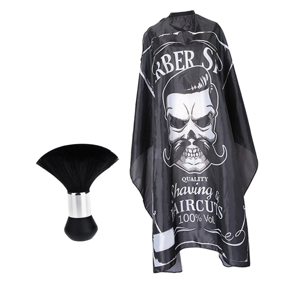 Reusable Hairdressing Cape, 1 Set, Polyester Taffeta with Brush