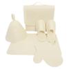 Felt Sauna Hat Set for Women, White, with Comfortable Heat Insulation view 1