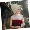 Felt Sauna Hat Set for Women, White, with Comfortable Heat Insulation view 4