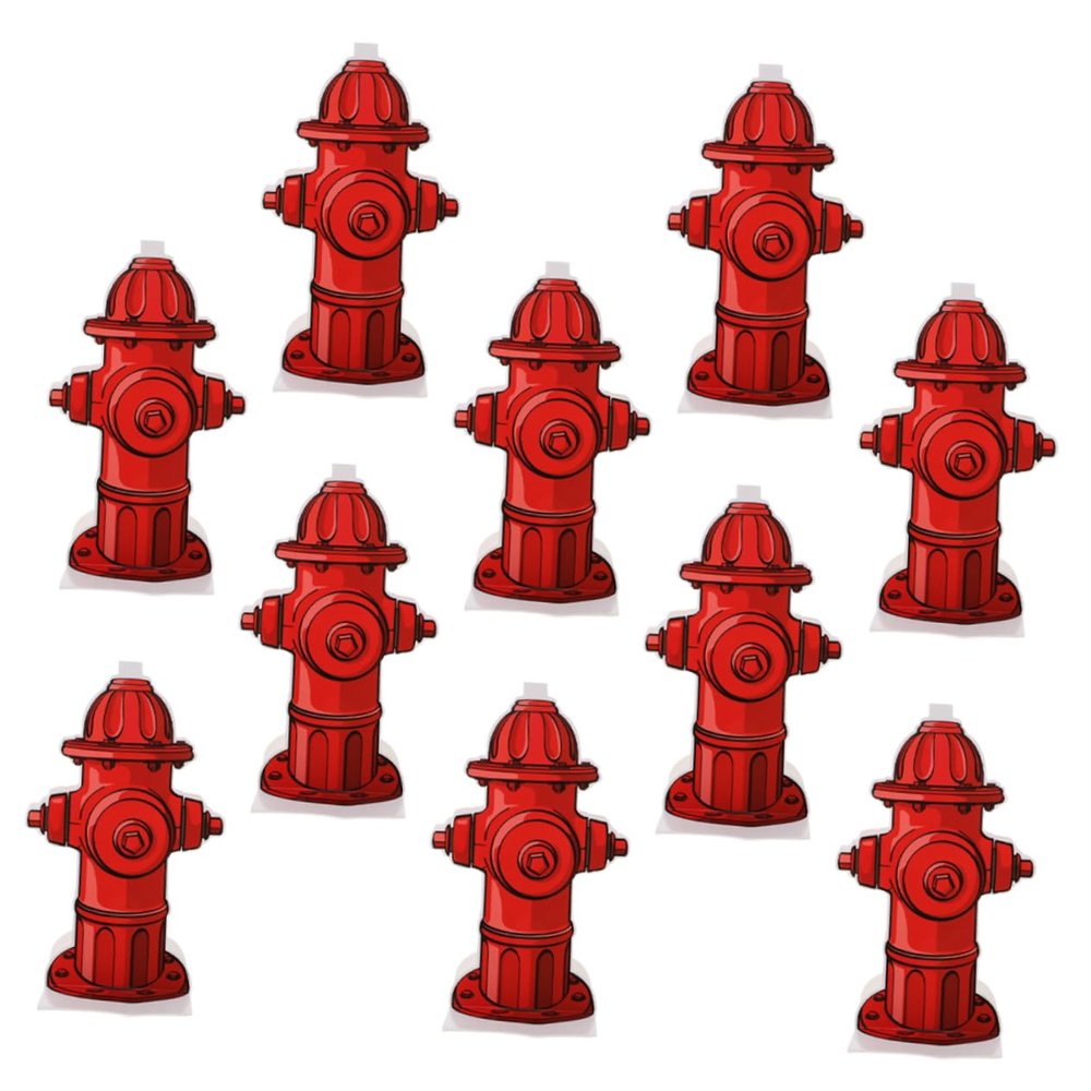Alipis 10-Pack Paper Dog Toilet Posts, Fire Hydrant Shape, Red, for Puppy Training and Indoor Use