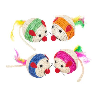 ERINGOGO 4-Piece Sisal Cat Toy
