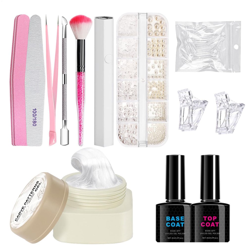 Nail Art Set with Hard Gel and Hand Modeling