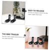 Toyvian 2-Piece Steel Bicycle Trailer Hitch Attachments, Angled, Black view 4
