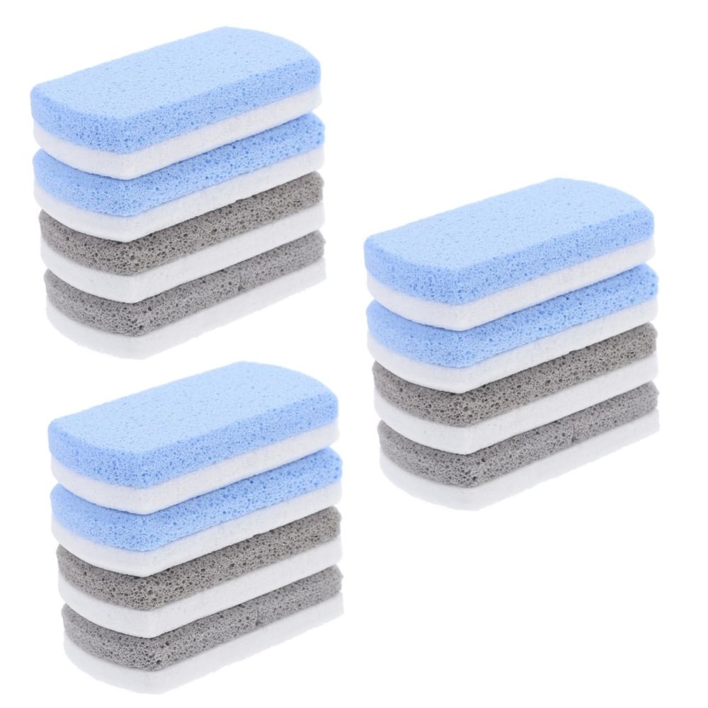 VALICLUD 3 Sets Foot Rasp Pads, One-Sided Foot Scrubber for Cracked Skin and Pedicure Callus Removal, Handheld Foot File and Heel Scraper, PU, 4 Pieces x 3