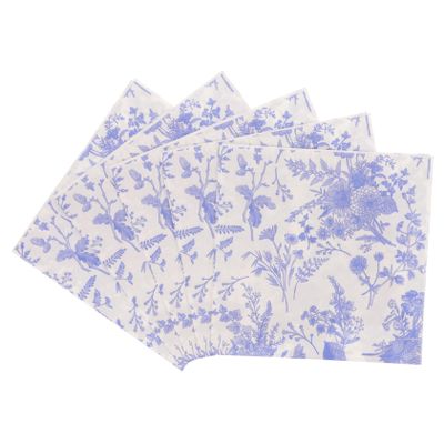SAFIGLE 5 Bags of Paper Napkins with Leaf Print, Soft and Skin-Friendly, for Parties and Dining Tables