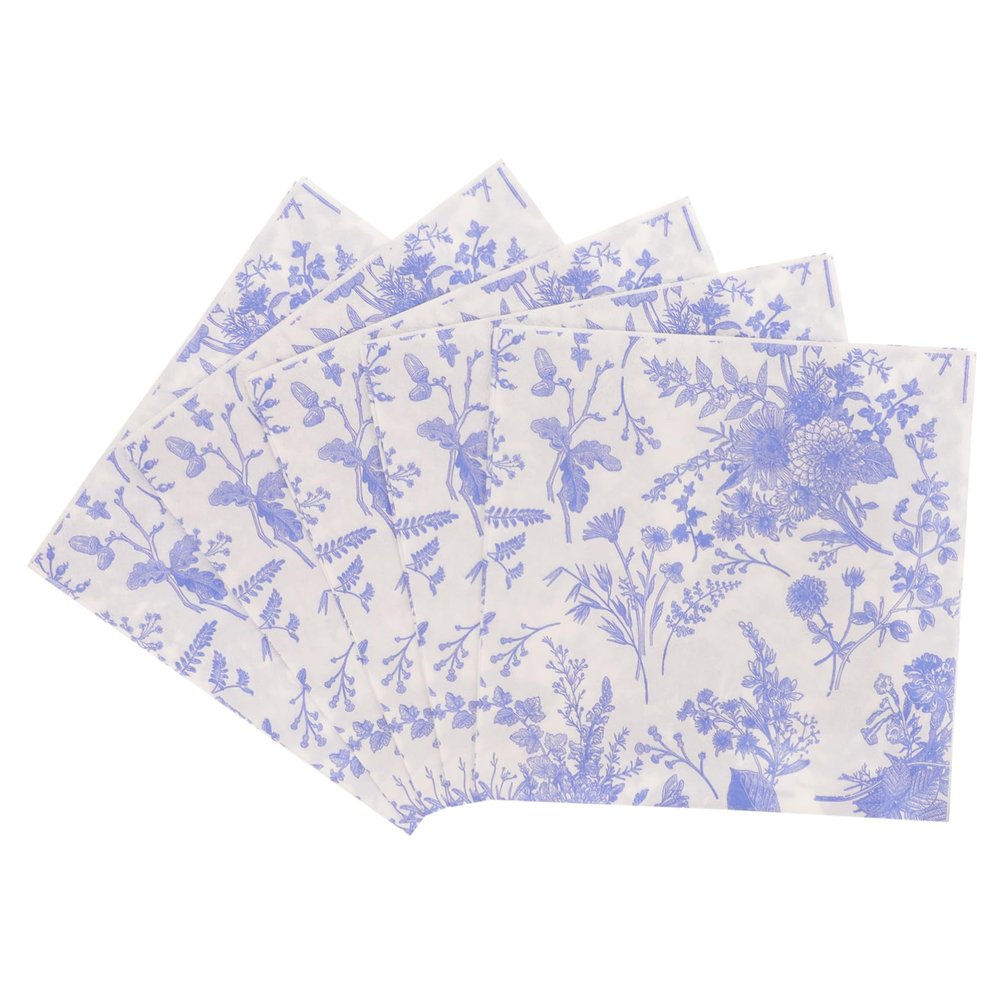 SAFIGLE 5 Bags of Paper Napkins with Leaf Print, Soft and Skin-Friendly, for Parties and Dining Tables