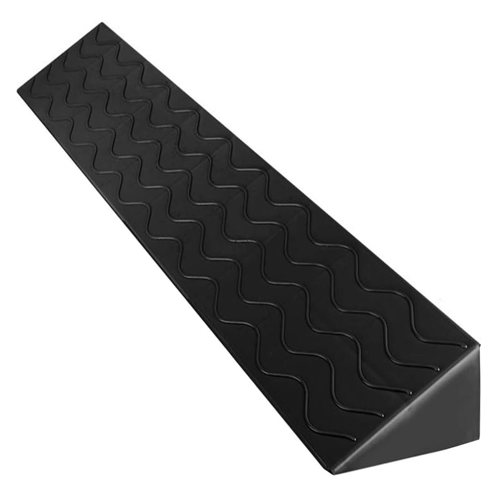 ACRaBoss Rubber Curb Ramp, Threshold Ramp, Low Vehicle Ramp, Portable Access Ramp, Black, 100 x 17.5 x 8 cm