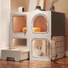 Indoor Cat Playpen with Top Cover, Pull-Out Litter Box, and Improved Locks view 1