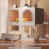 Indoor Cat Playpen with Top Cover, Pull-Out Litter Box, and Improved Locks view 2