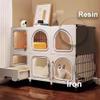 Indoor Cat Playpen with Top Cover, Pull-Out Litter Box, and Improved Locks view 3