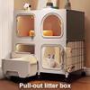 Indoor Cat Playpen with Top Cover, Pull-Out Litter Box, and Improved Locks view 4