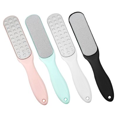 Pedicure Foot Files, 4-Pack, Stainless Steel, Double-Sided, for Women