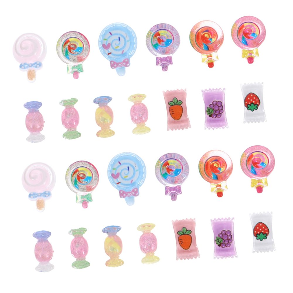 Resin Nail Art Charms with Cartoon Candy Design