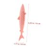 Happyyami Fish-Shaped Silicone Catnip Toy for Kittens, Chew Toy for Dental Care, Interactive Cat Toy, Pink view 2